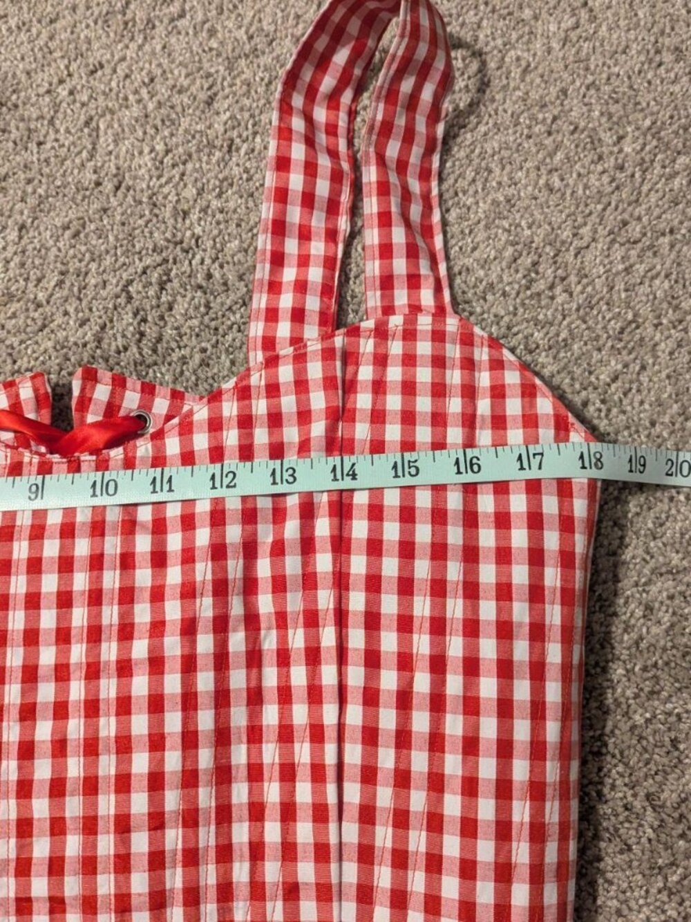 Handmade Gingham Corset Top - Picture 2 of 5